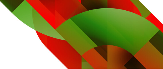 Obraz premium Geometric fusion - abstract harmony of triangles and circles in minimalist background design. Shapes and lines design for wallpaper, banner, background, landing page, wall art, invitation, prints