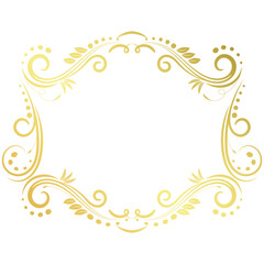 Golden vintage frame for making cards.