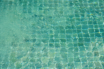 Waves on the surface of the water.