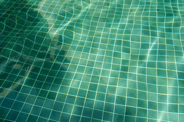 Waves on the surface of the water.