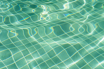 Waves on the surface of the water.