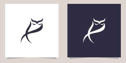 owl logo design vector