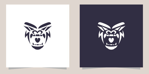 gorilla logo design vector