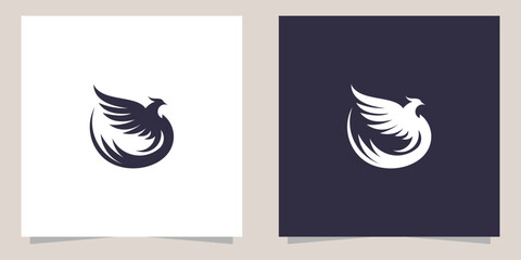 phoenix logo design vector - obrazy, fototapety, plakaty