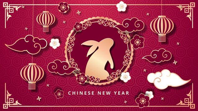 happy chinese new year february 10 animation 4k