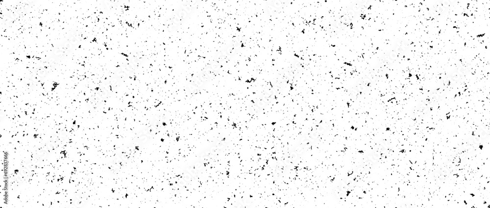 Poster black and white mottled seamless pattern. small grunge sprinkles, particles, dust and spots texture.