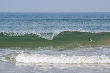 Amazing view of Arabian sea during the morning time in Calangute beach Goa, India, Ocean beach view early morning time
