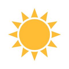 Sun icon vector for your web design, logo, UI. illustration