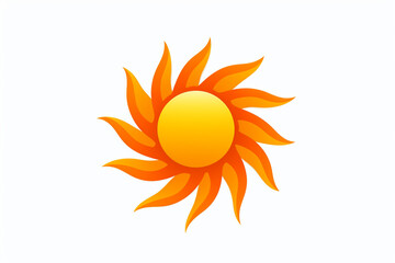 abstract orange sun sun symbol , icon, vector, logo, illustration