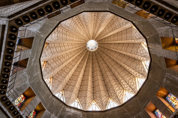 Obraz premium View of the dome from the top floor of the Church of the Annunciation in the Nazareth city in northern Israel