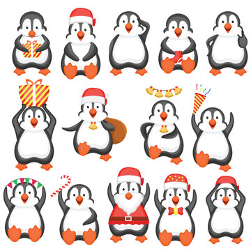 Happy Penguin Cartoon Animal Collection
