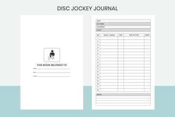 Disc Jockey Journal Kdp Interior