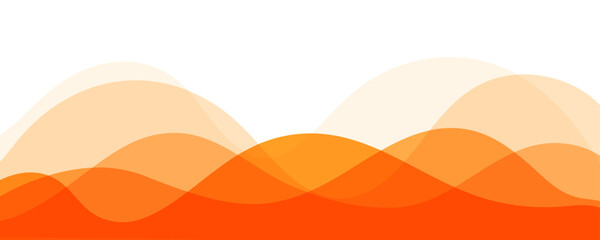 Fototapeta na wymiar Flat wavy abstract orange color business card banner background illustration