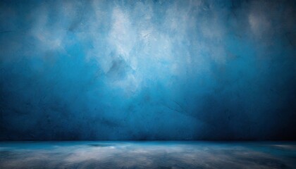 A Touch of Mystery: A Blue Concrete Wall with a Dark and Enigmatic Feel

