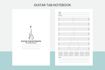 Guitar Tab Notebook Kdp Interior