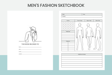 Men's Fashion Sketchbook Kdp Interior
