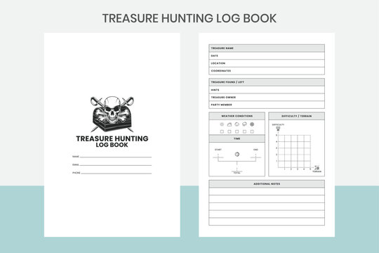 Treasure Hunting Log Book kdp Interior