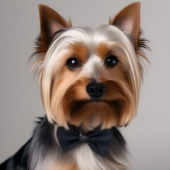 A portrait of an elegant and refined Silky terrier1