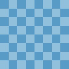 Blue chessboard , chess background, seamless pattern with blue color. Seamless pattern for fabric and wallpapers 