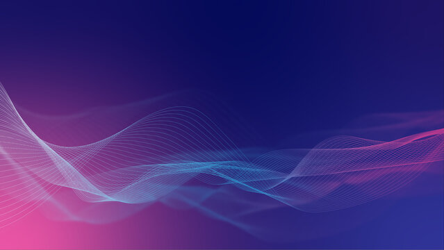 Waves are made up of rotating particles. abstract graphics science and technology sense background