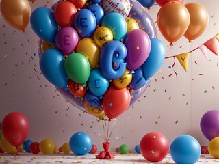 colorful balloons background beautiful  scene