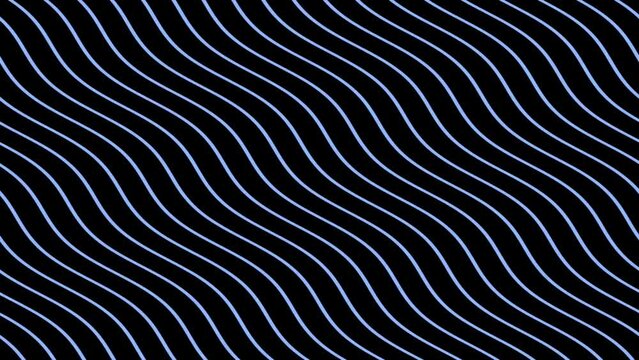 black background with colorful wavy line pattern.  wavy lines background animation
