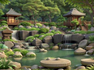 japanese garden in the park