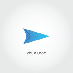 abstract paper plane logo