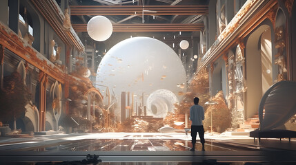 Video archives concept. generative AI.