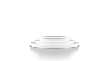 3D podium design on transparent background PNG