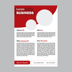 Modern business brochure template, Vertical a4 format, Trendy minimalist flat geometric design