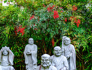京都、閑臥庵の羅漢像