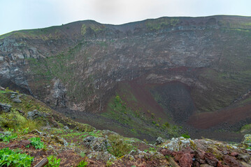 Fototapeta na wymiar Crater of Vesuvius in Italy