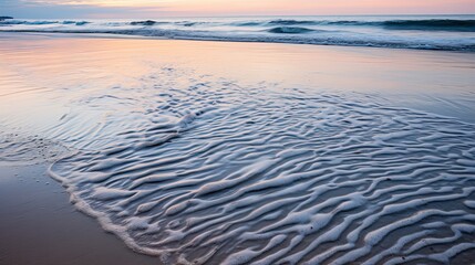 Ripples created by the action of wind water and tides