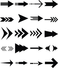 Arrow Flat Icon Elements Set