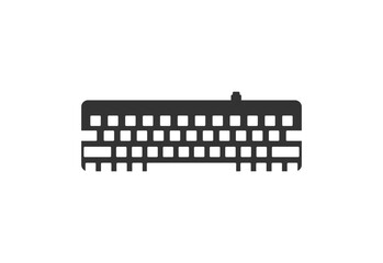 Abstract Computer keyboard logo design, vector silhouette keyboard icon, Vector illustration