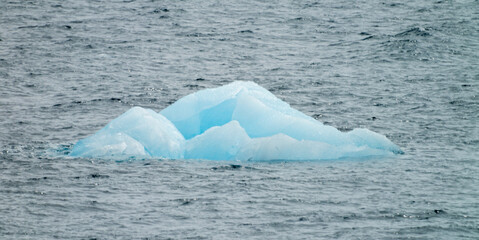 Drift ice floating in the sea