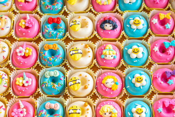 Give the gift of beautiful colorful fancy cake donuts.