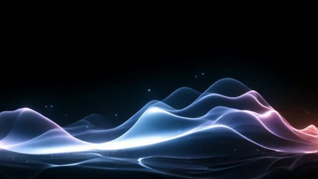 Abstract light lines wavy flowing dynamic