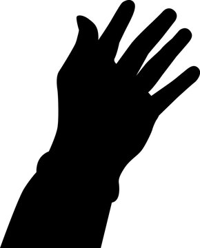 silhouette different hand of vector