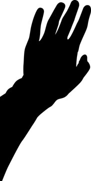 silhouette different hand of vector