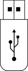 Usb icon sign. Data storage device. Electronic signs and symbols.