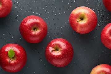 Vibrant Fresh Apples Harvest - Organic Fruit Photography created with generative AI tools