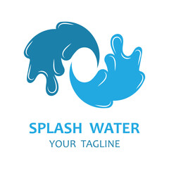 splash water logo vector icon illustration design