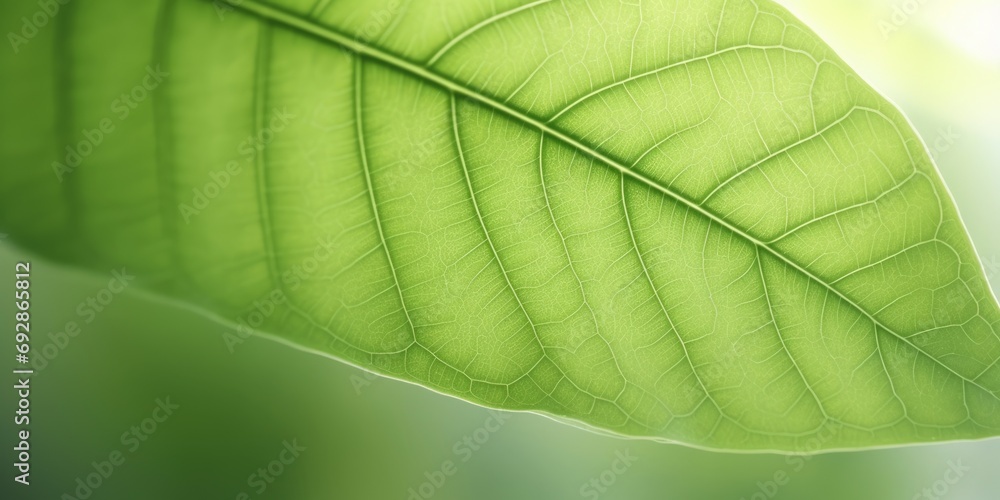 Poster the close-up of leaf texture in green abstract nature background with a soft focus. exuberant image.