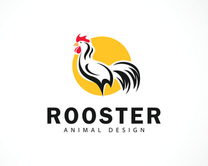 Fototapeta na wymiar rooster logo creative design animal farm food business