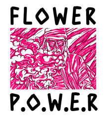 Flower Power Graphic Tees Design 