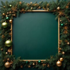 christmas background with branches and decorations