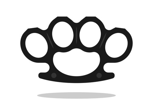 Brass Knuckle icon vector illustration element for gansters or mafia vintage logo design