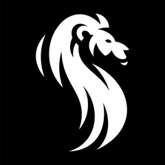 Lion Head Vector Logo Design Template